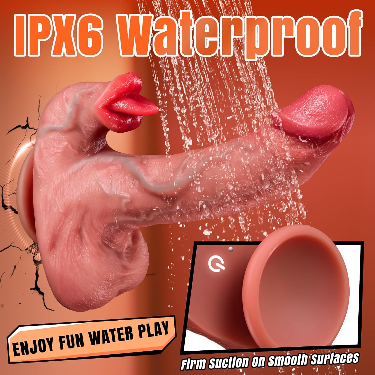 Vibrador de Empuje 5 en 1 con Lengua, Calor y Control Remoto - Image 5