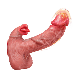 Vibrador de Empuje 5 en 1 con Lengua, Calor y Control Remoto