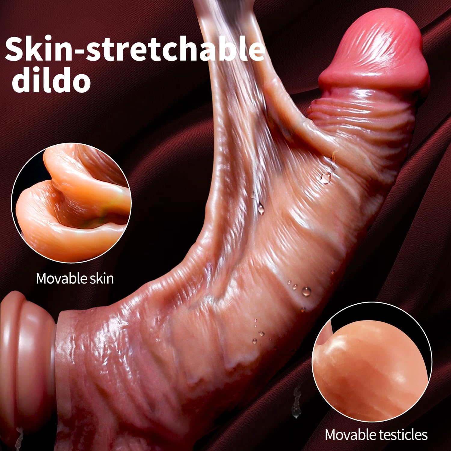 Consolador realista con piel deslizante - Image 3