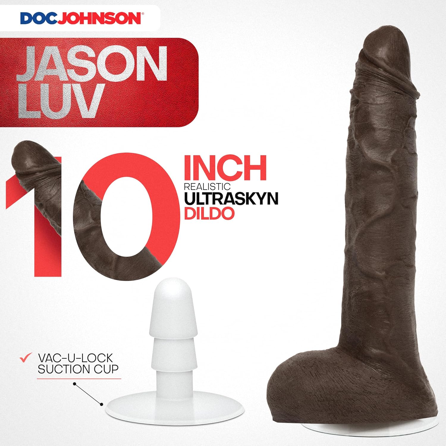 Consolador Realista ULTRASKYN Jason Luv – 10" Doble Densidad - Image 2