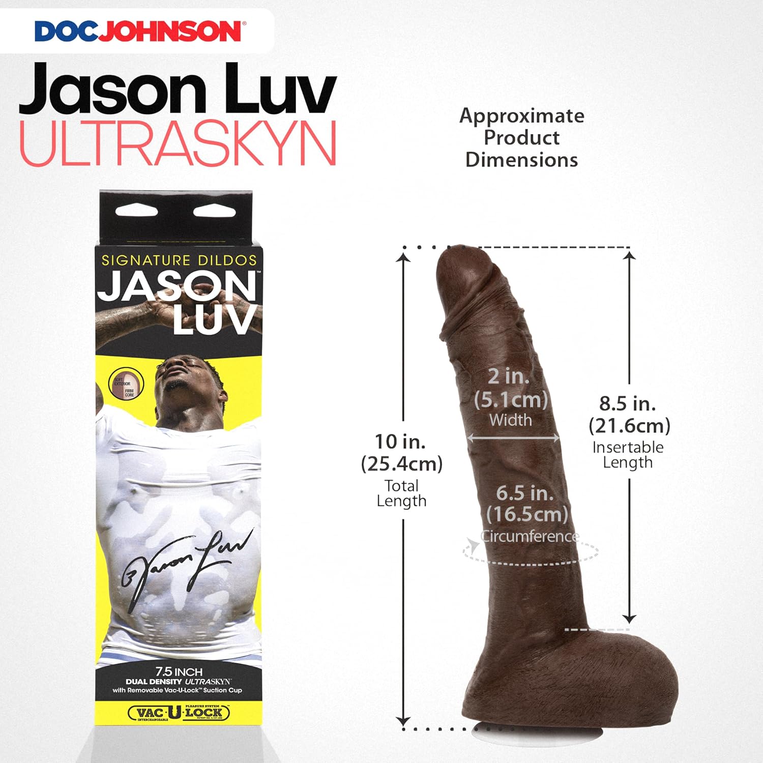 Consolador Realista ULTRASKYN Jason Luv – 10" Doble Densidad - Image 4