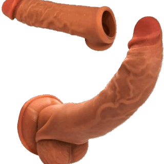 Extensor de Pene Realista con Anillo Testicular – 2.36” de Longitud Extra