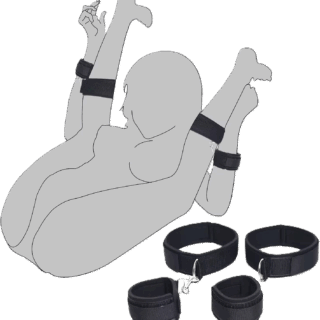 BDSM CORREAS TP Correas de Algodón Ajustables para Bondage – Muñeca y Muslo