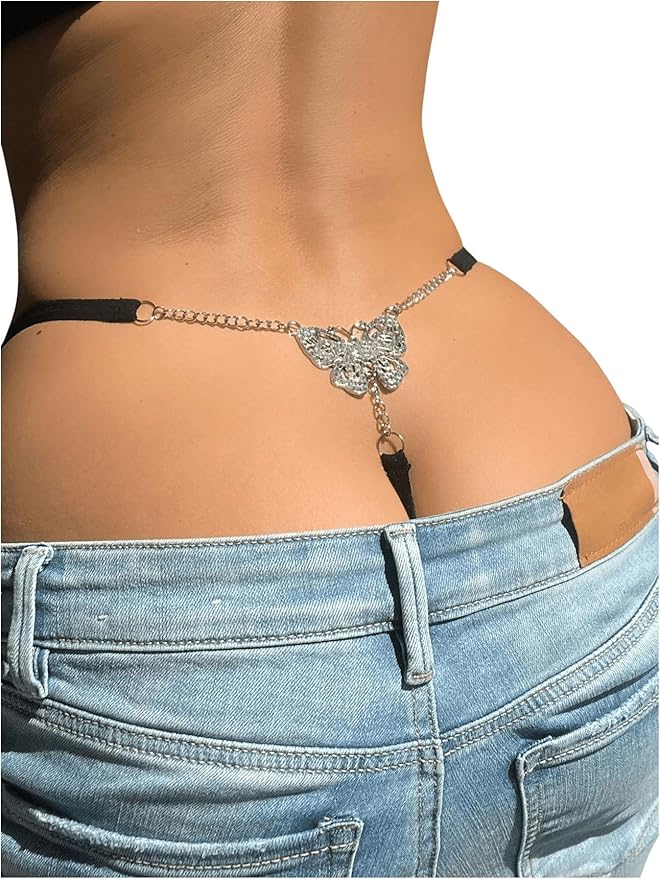 Braga sexy con apliques de purpurina y diamantes de imitación - Image 3